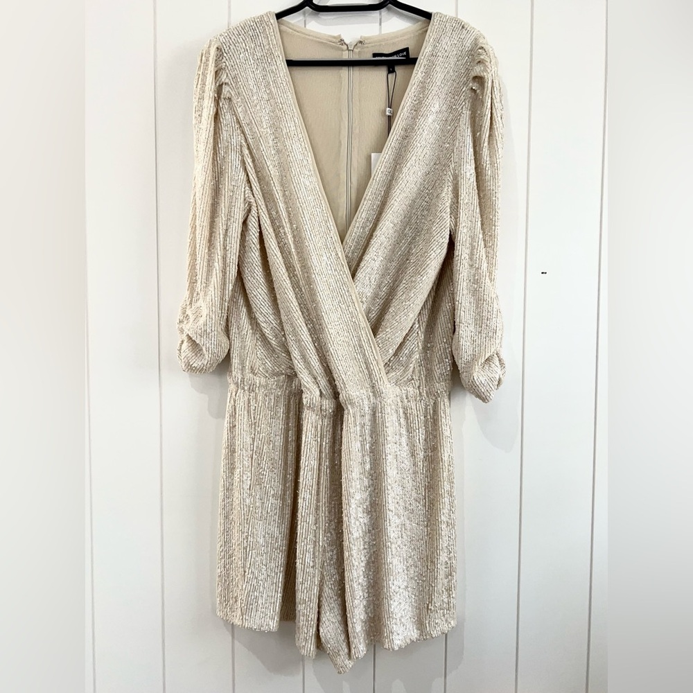 Generation Love NWT Allegra Sequin Romper size L Shell